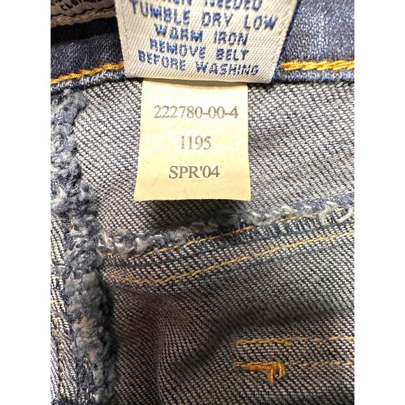 Y2K Old Navy Dark Blue Denim Mini Cargo Pocket Skirt Size 2 - Picture 8 of 9